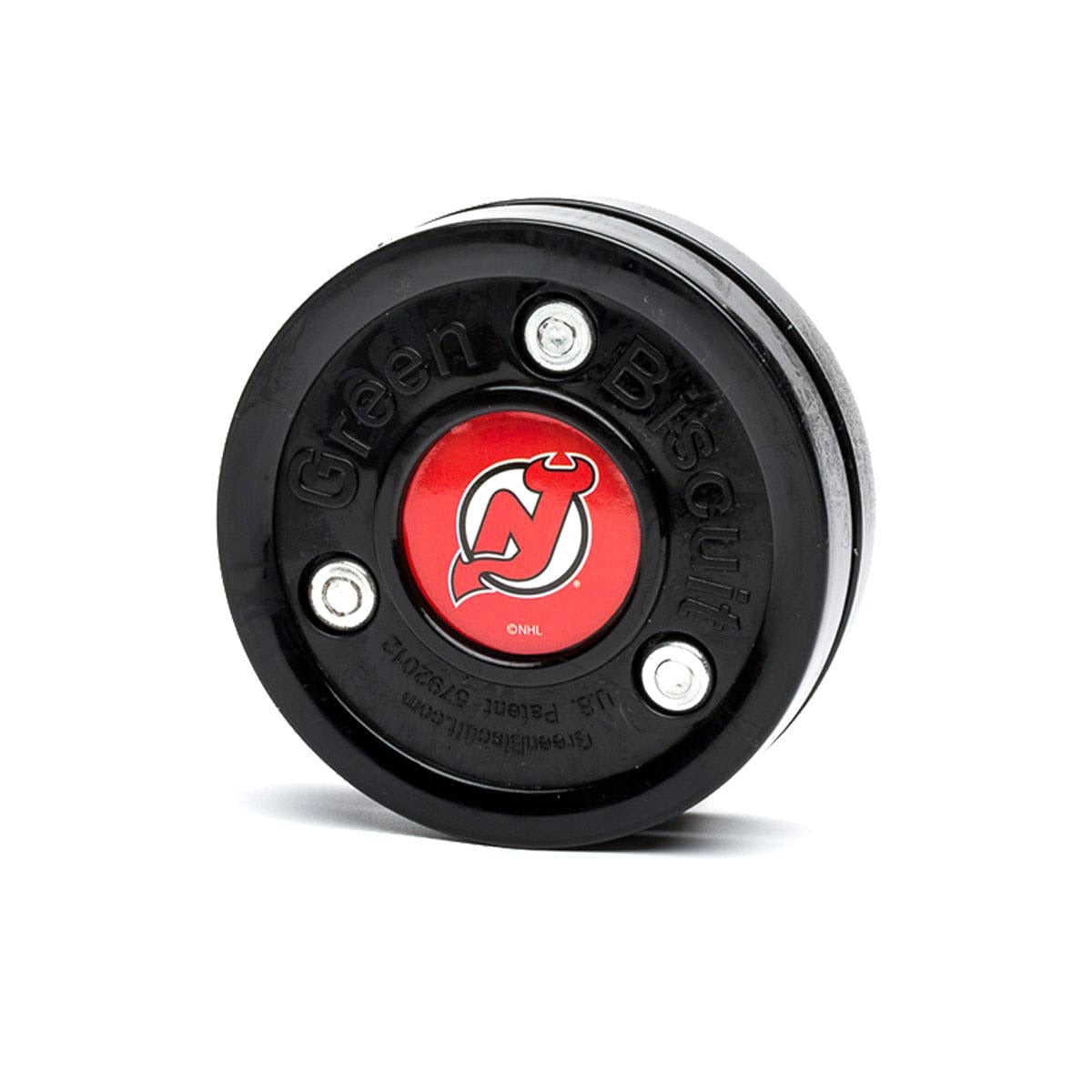 https://www.thehockeyshop.com/cdn/shop/products/green-biscuit-hockey-pucks-green-biscuit-original-nhl-training-puck-new-jersey-devils-4-7oz-28744087273538_1800x1800.jpg?v=1693420389